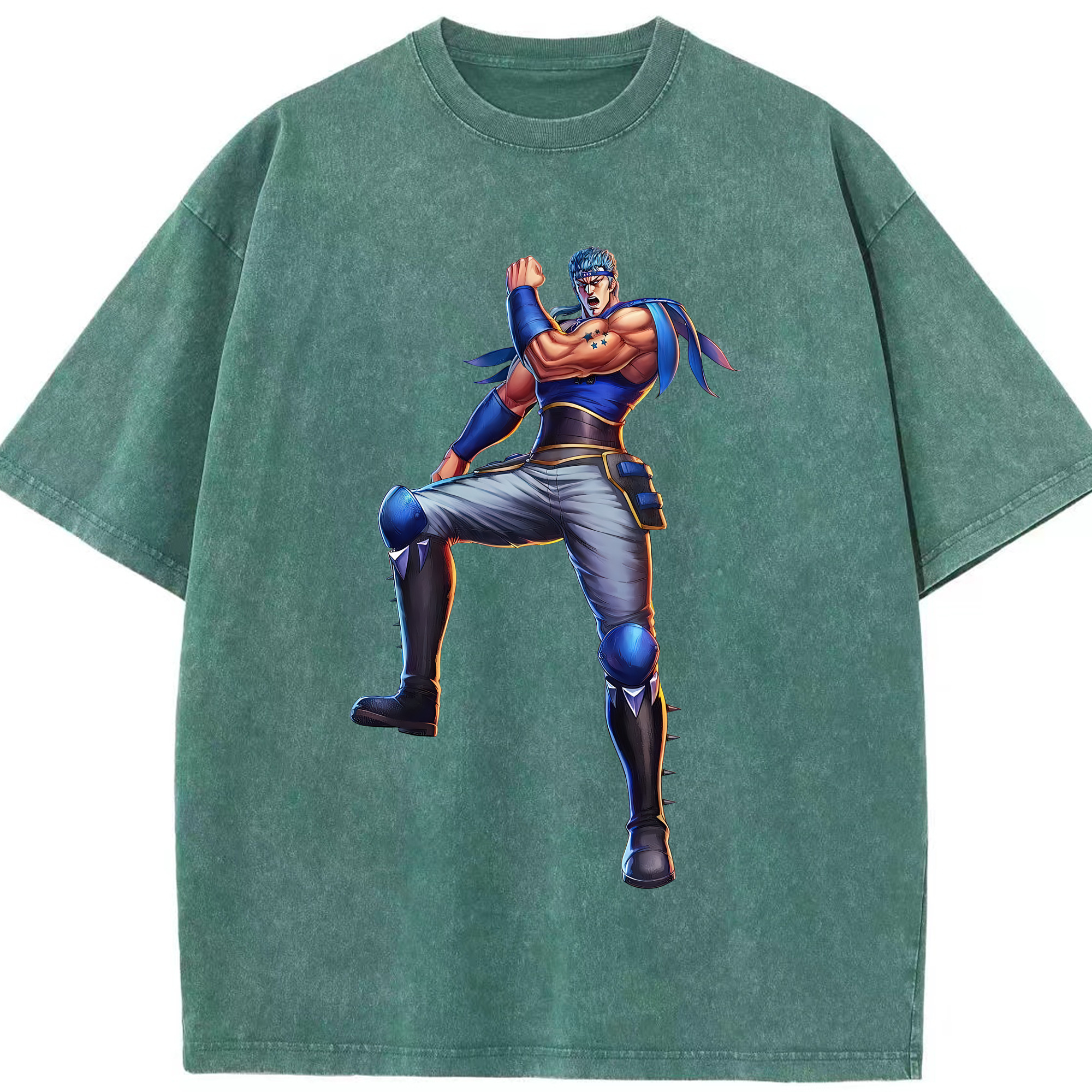 （画像用） 北斗の拳 Fist of the North Star 綿100% ヴィンテージ風 半袖Tシャツ（フロントプリント）